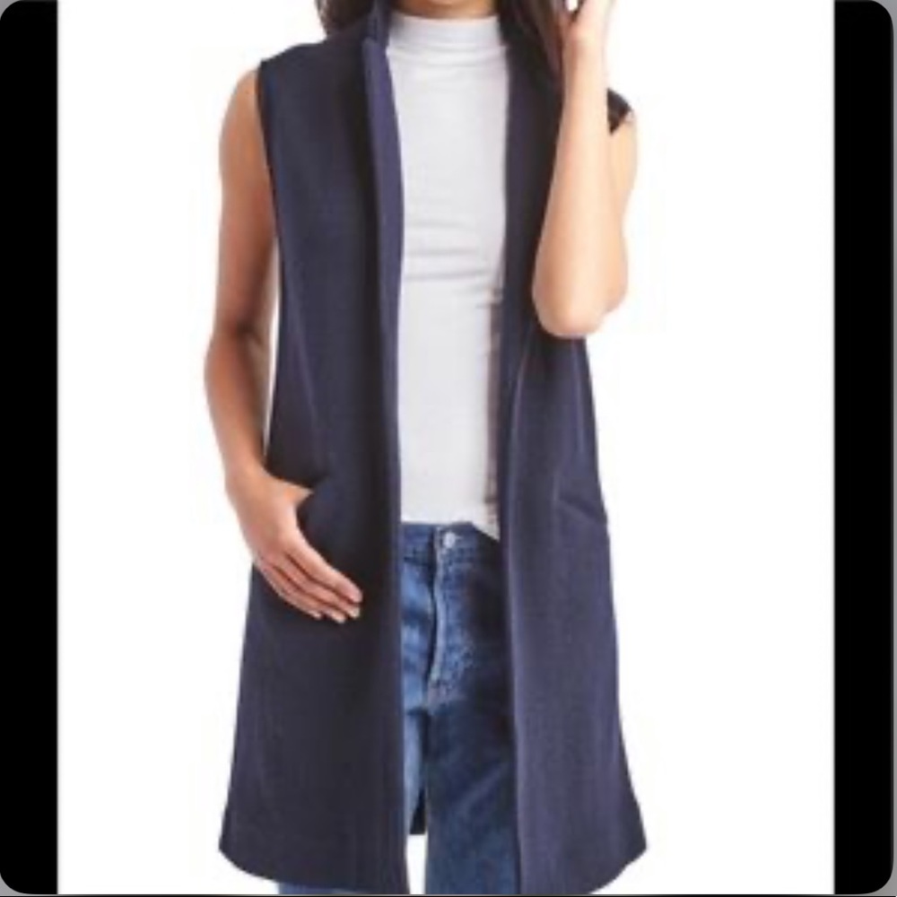 Gap long wool blazer vest